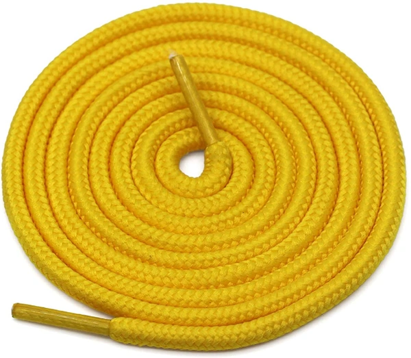 GRAH SANGRAH® (2 Pair) Shoelaces for Thick Round Climbing, Hiking, Boot, Running , Sport Shoes Laces  - 120 cm, Yellow